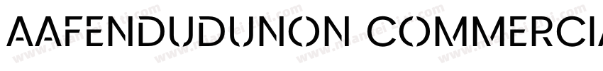 AaFenduduNon CommercialUse字体转换